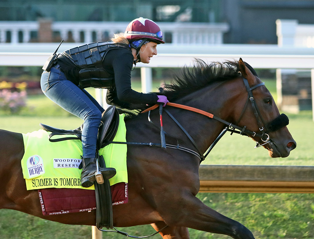 Summer Is Tomorrow trains at Churchill Downs on May 2