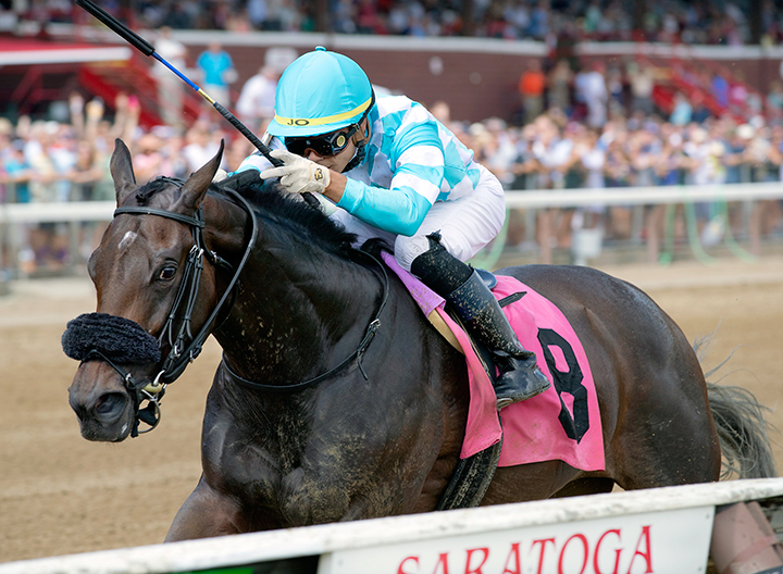 Sweet Kisses wins a July 19 maiden race at Saratoga Race Course