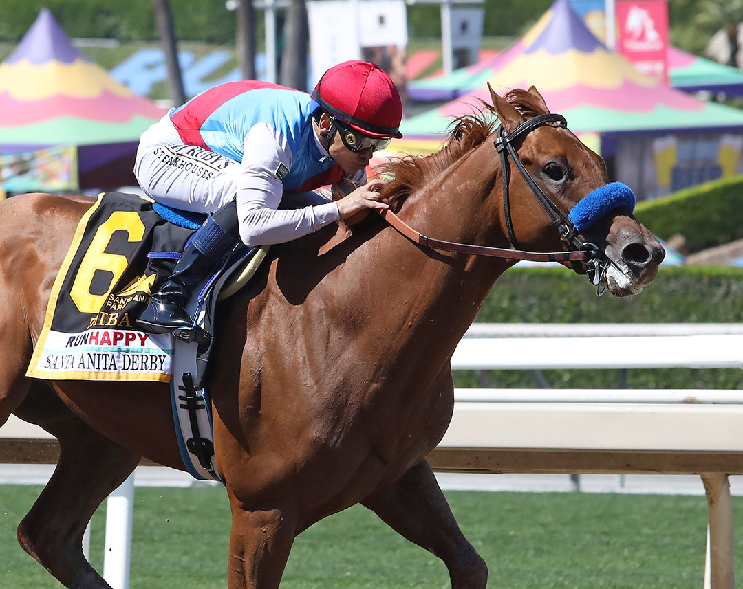 Taiba wins the 2022 Santa Anita Derby at Santa Anita Park