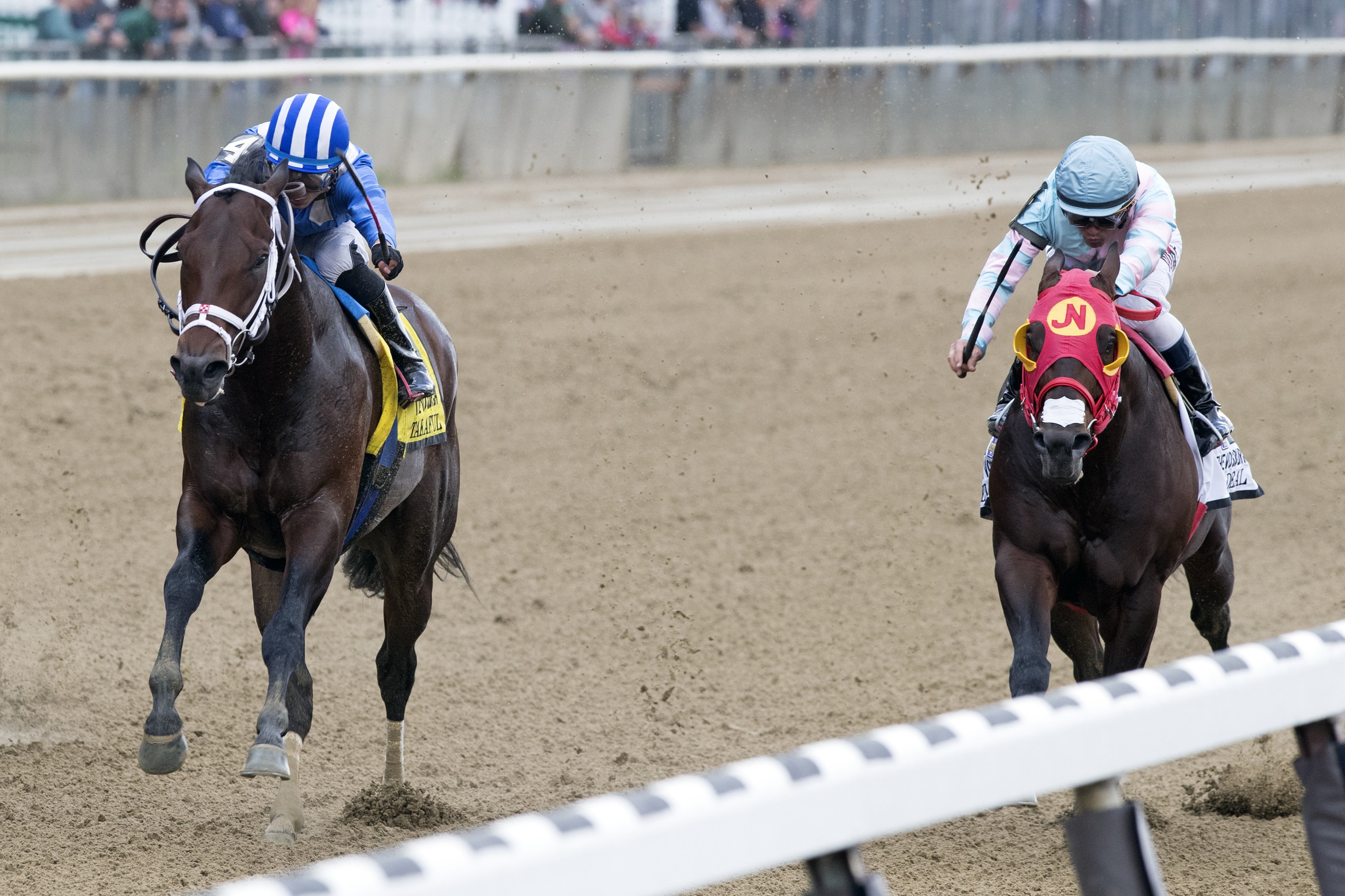 El Deal finishes second in the 2017 Vosburgh Stakes