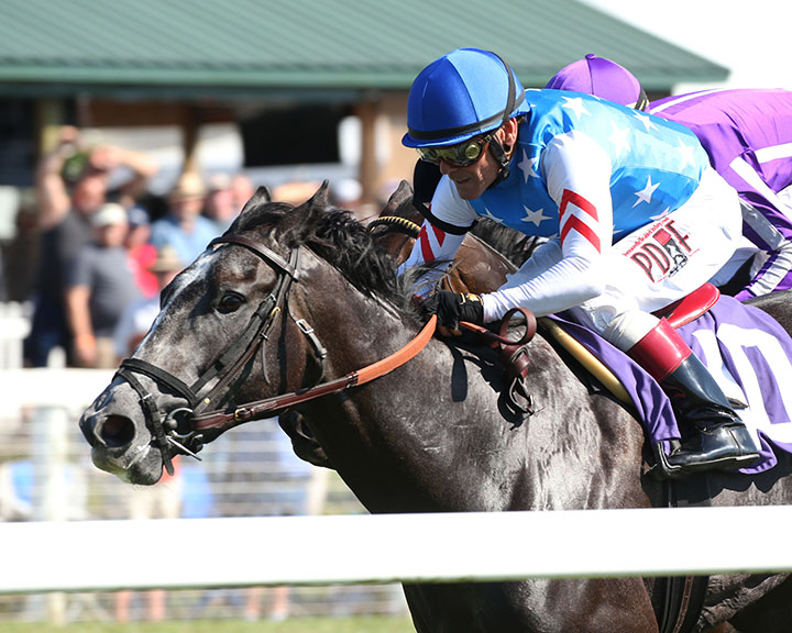 Takeitback wins a Sept. 5 maiden at Kentucky Downs