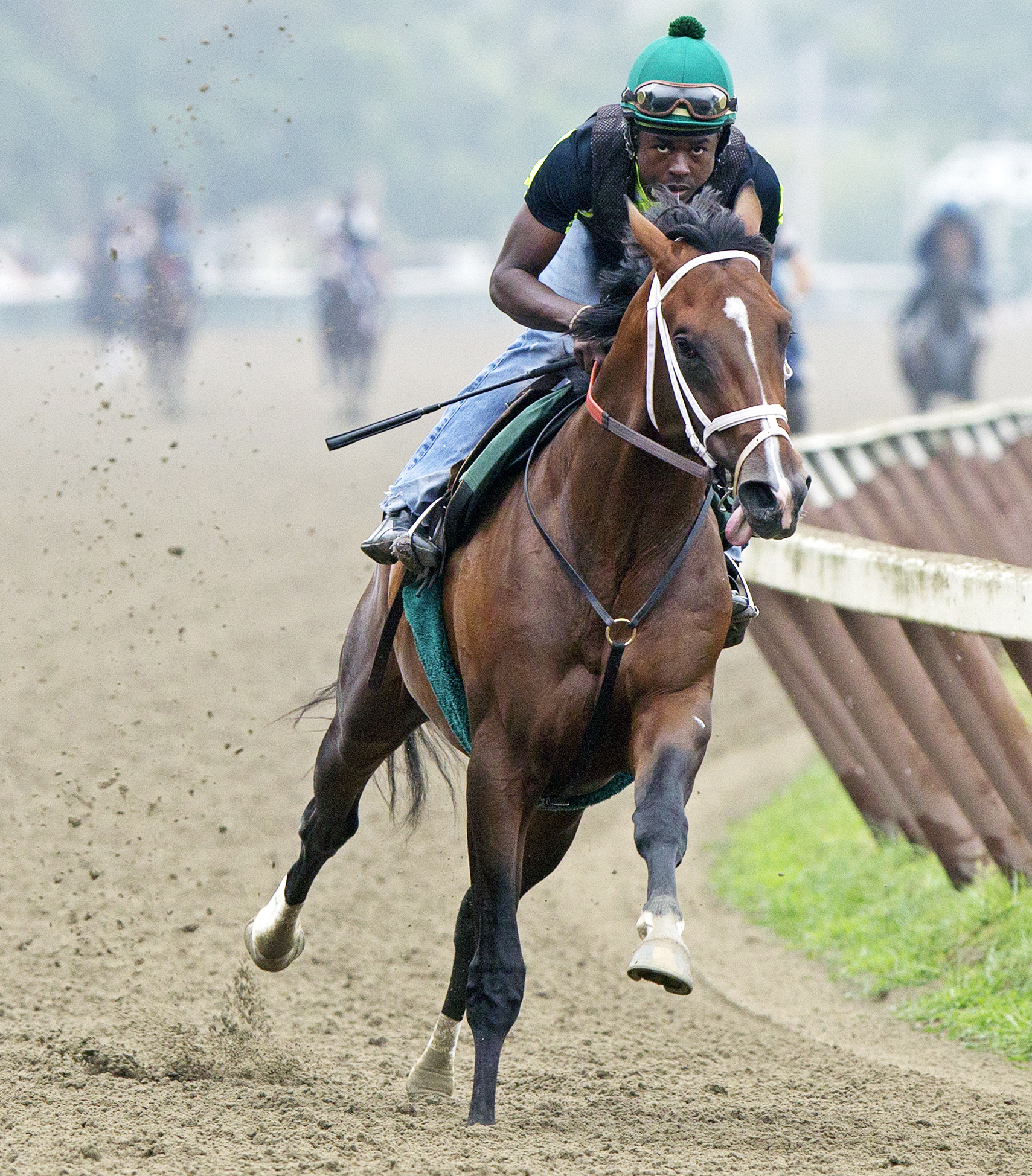Tale of Verve trains at Saratoga