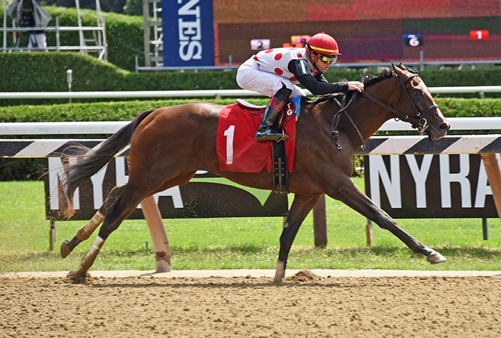 Tap It to Win wins an Aug. 24 maiden win at Saratoga Race Course