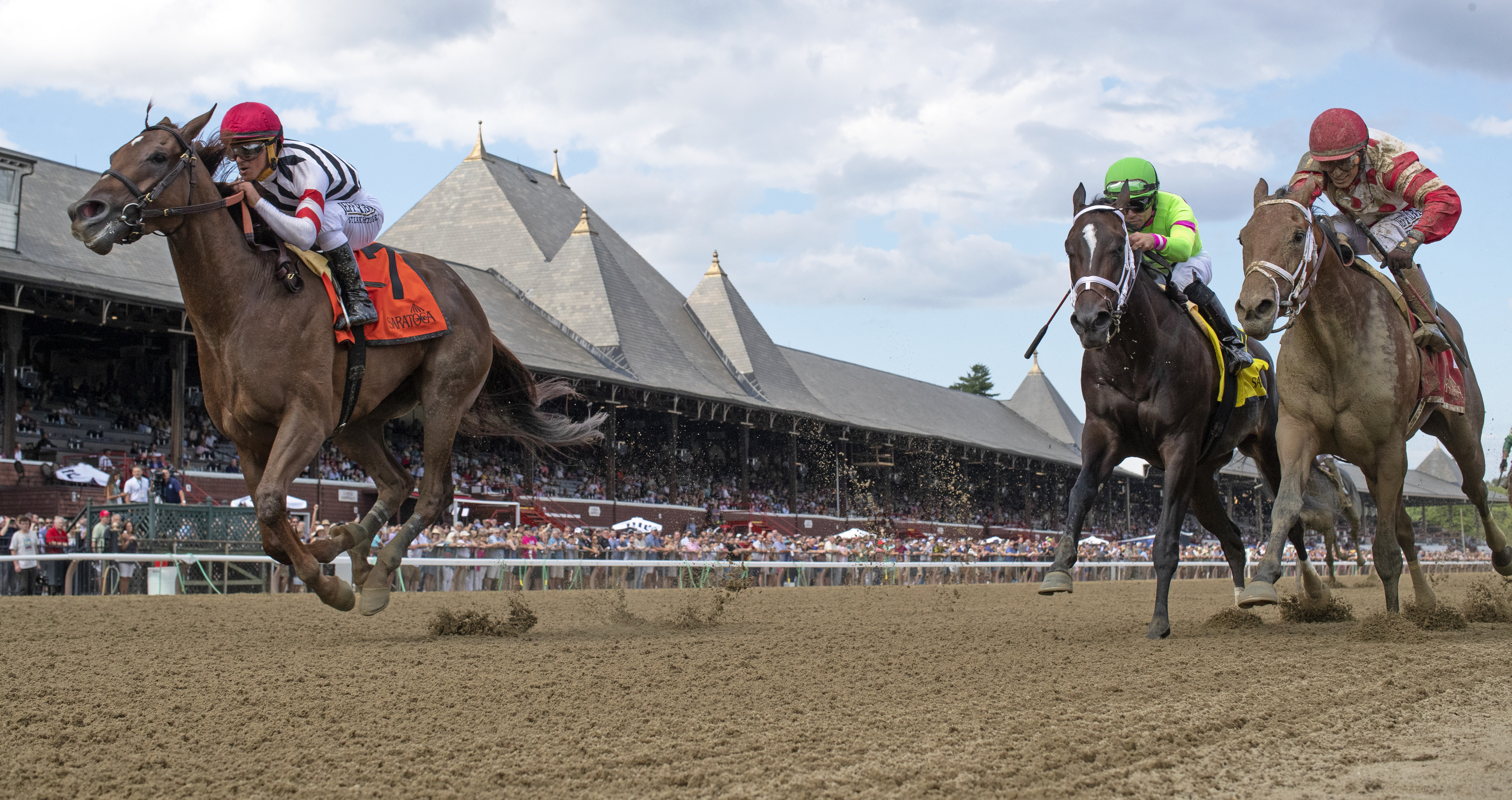 Tarabi takes the Wilton Stakes at Saratoga on July 14 2022