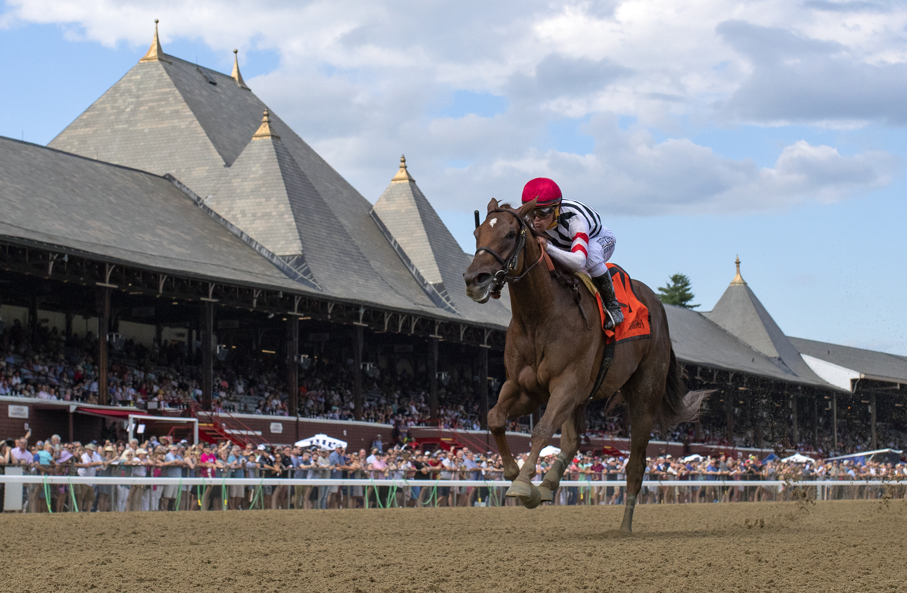 Tarabi wins the Wilton Stakes at Saratoga on July 24 2022