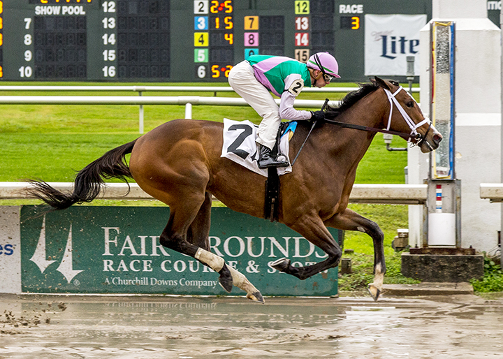 Taraz wins the 2019 Letellier Memorial Stakes at Fair Grounds