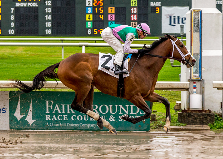 Taraz wins the Letellier Memorial Stakes at Fair Grounds