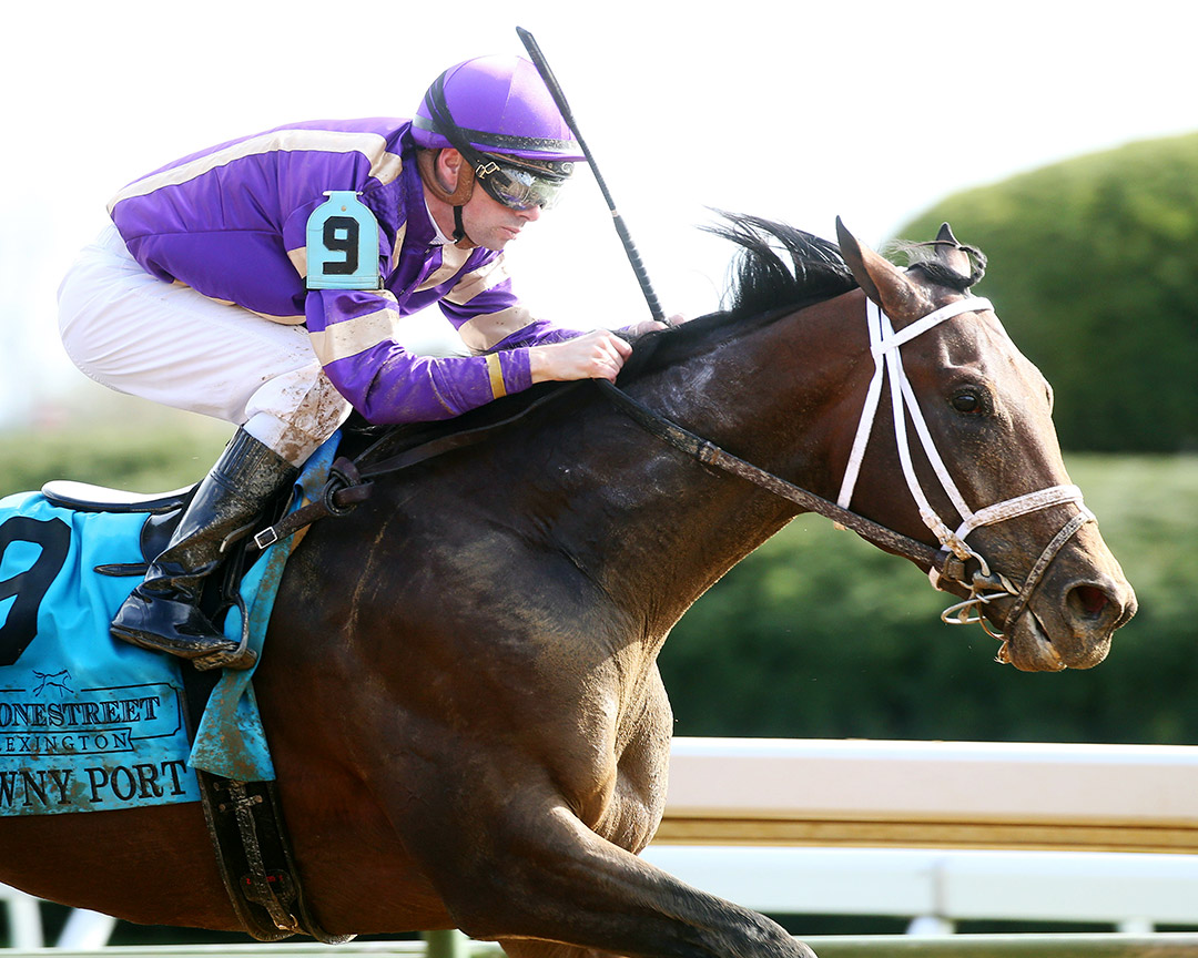 Tawny Port wins the Lexington Stakes at Keeneland