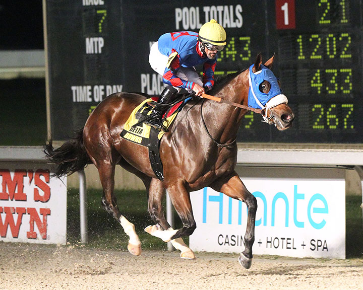 Taylor's Spirit wins the 2018 My Trusty Cat Stakes at Delta Downs