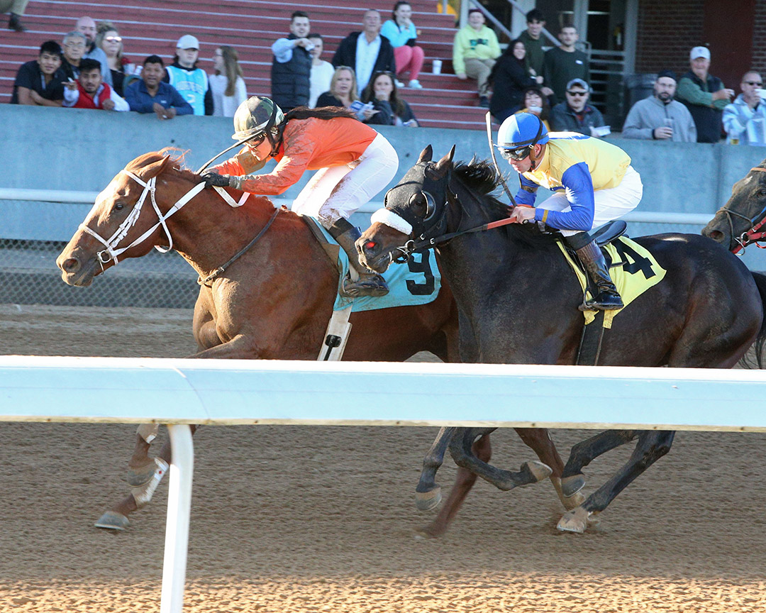 Tempt Fate (No. 4) was awarded a Dec. 12 Oaklawn Park allowance win