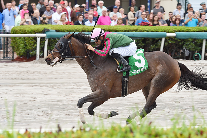 Tequilita wins the 2018 Rampart Stakes