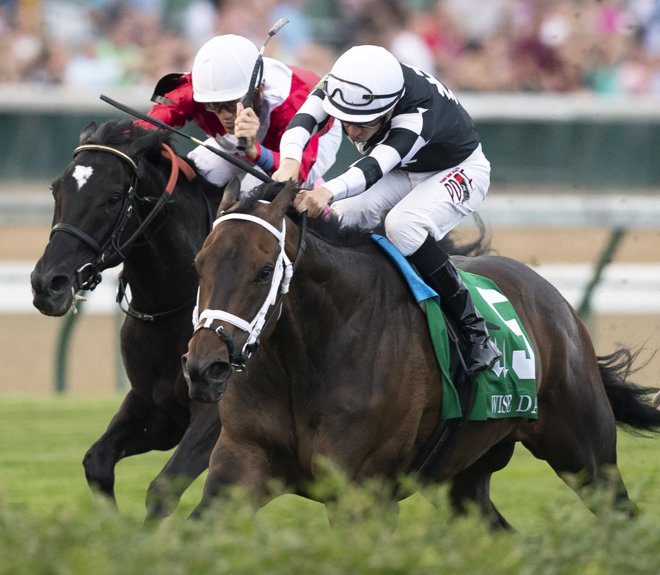 Mr. Misunderstood (inside) wins the 2018 Wise Dan Stakes
