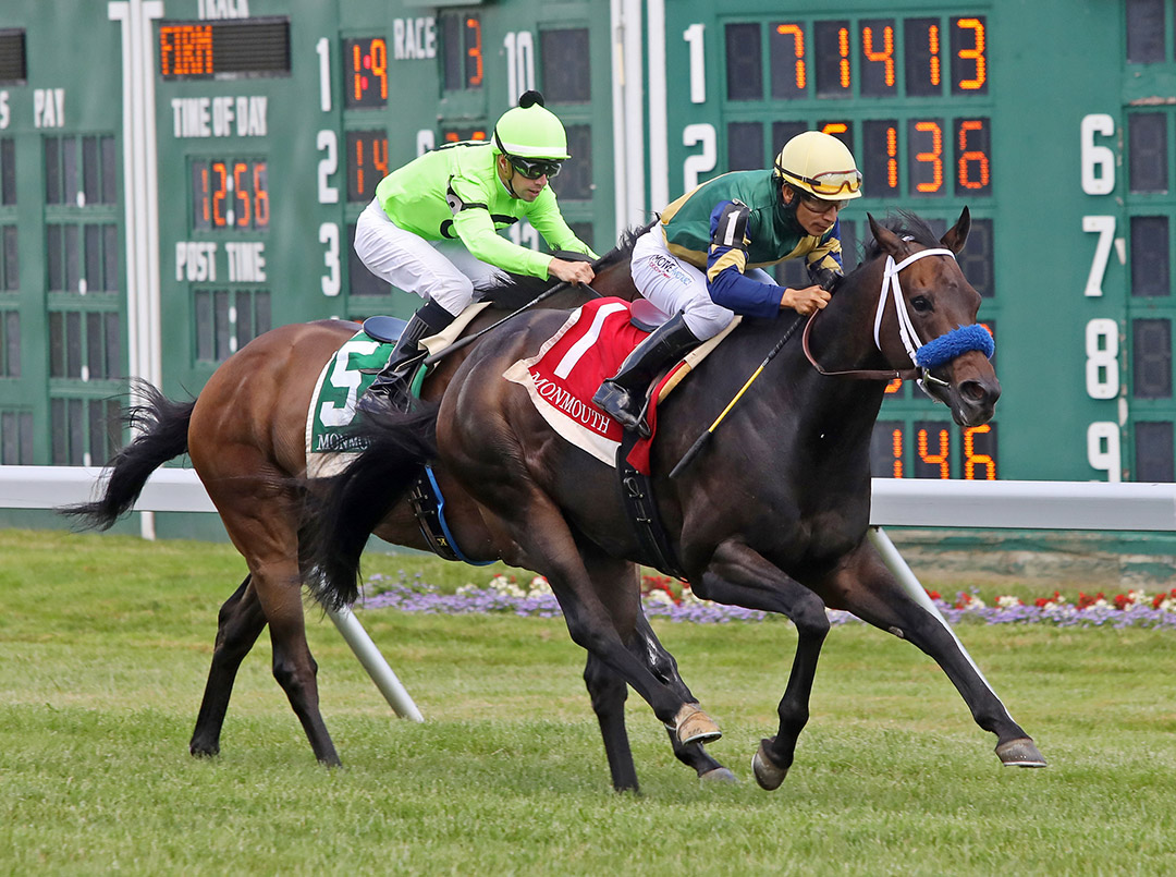 The Critical Way wins the 2021 Wolf Hill Stakes at Monmouth Park