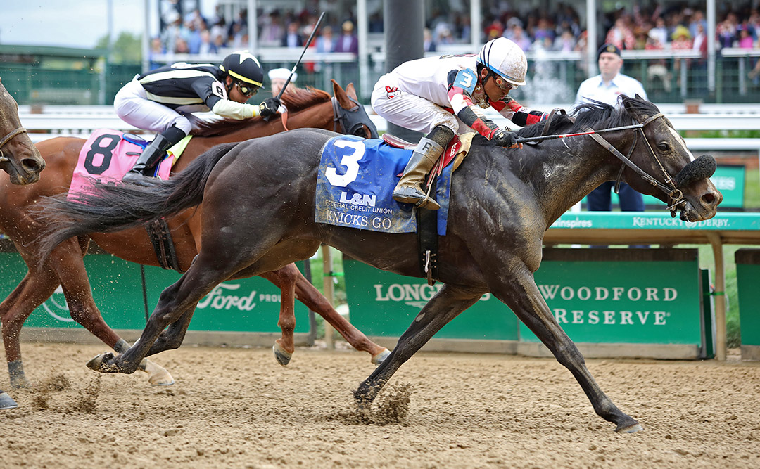 Three Technique wins the 2022 Knicks Go Stakes at Churchill Downs