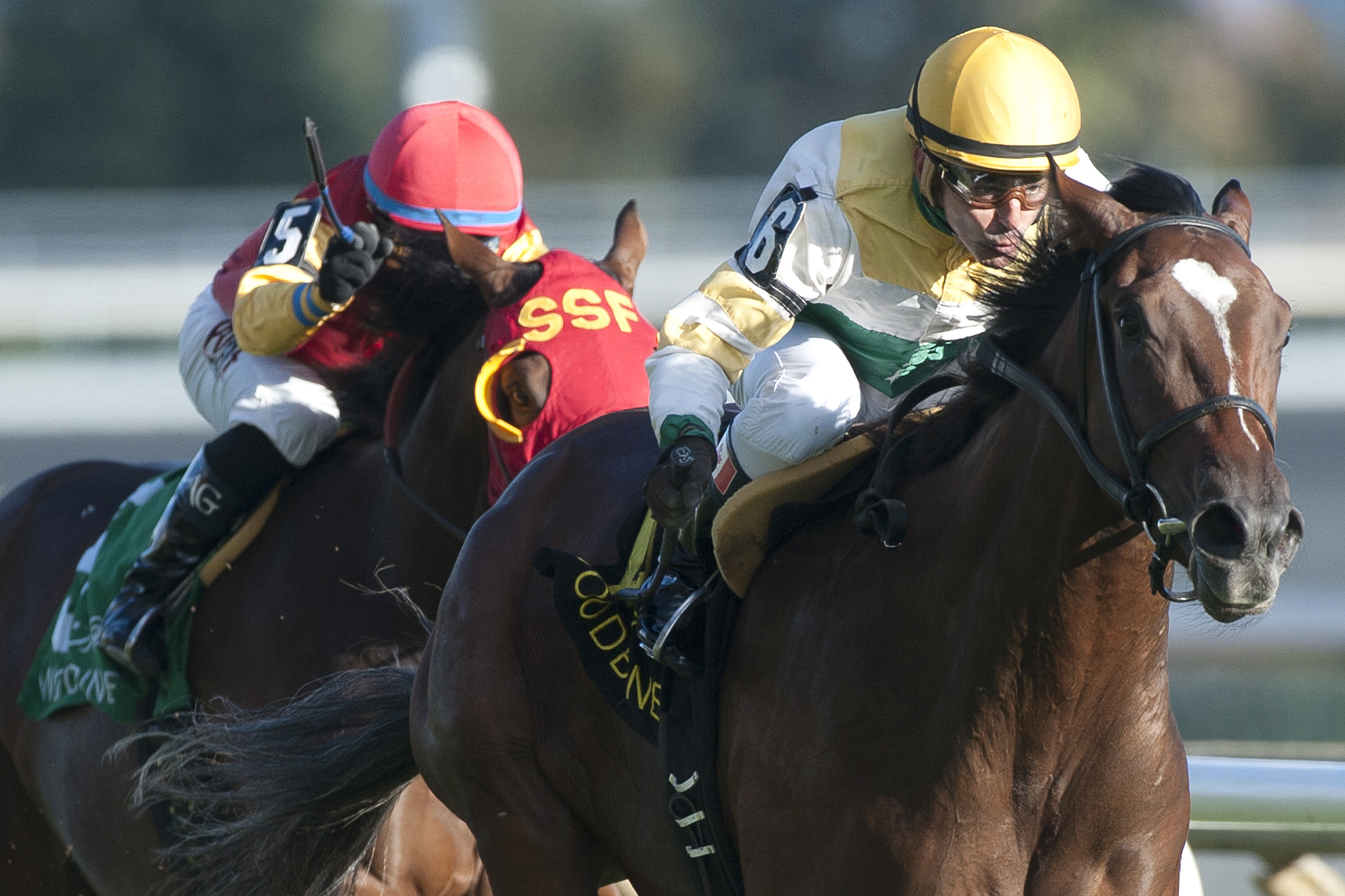 Tiz a Slam wins the Cup & Saucer Stakes