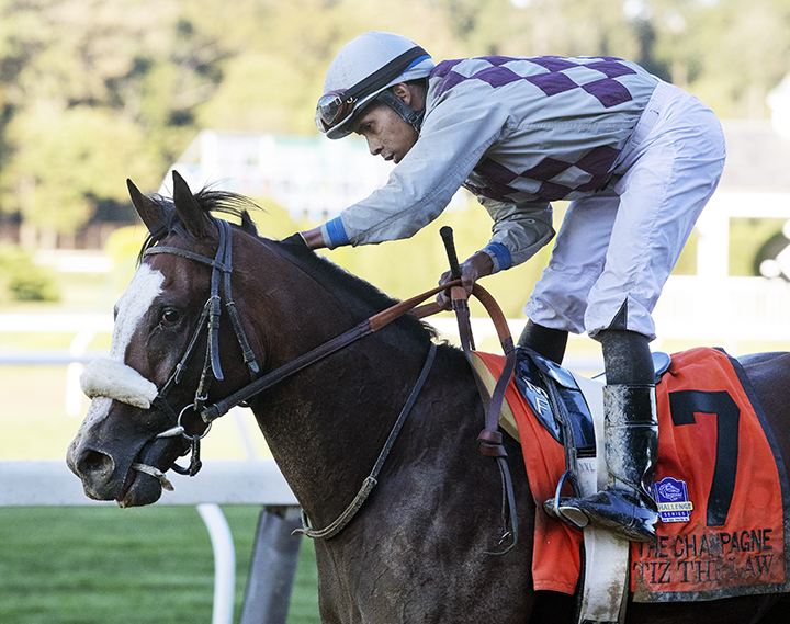 Tiz the Law wins the Champagne Stakes at Belmont Park