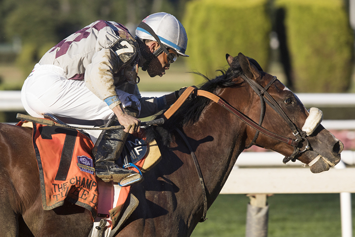Tiz the Law wins the Champagne Stakes at Belmont Park
