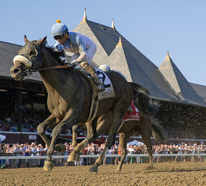Tom's d'Etat wins the Alydar Stakes at Saratoga Race Course