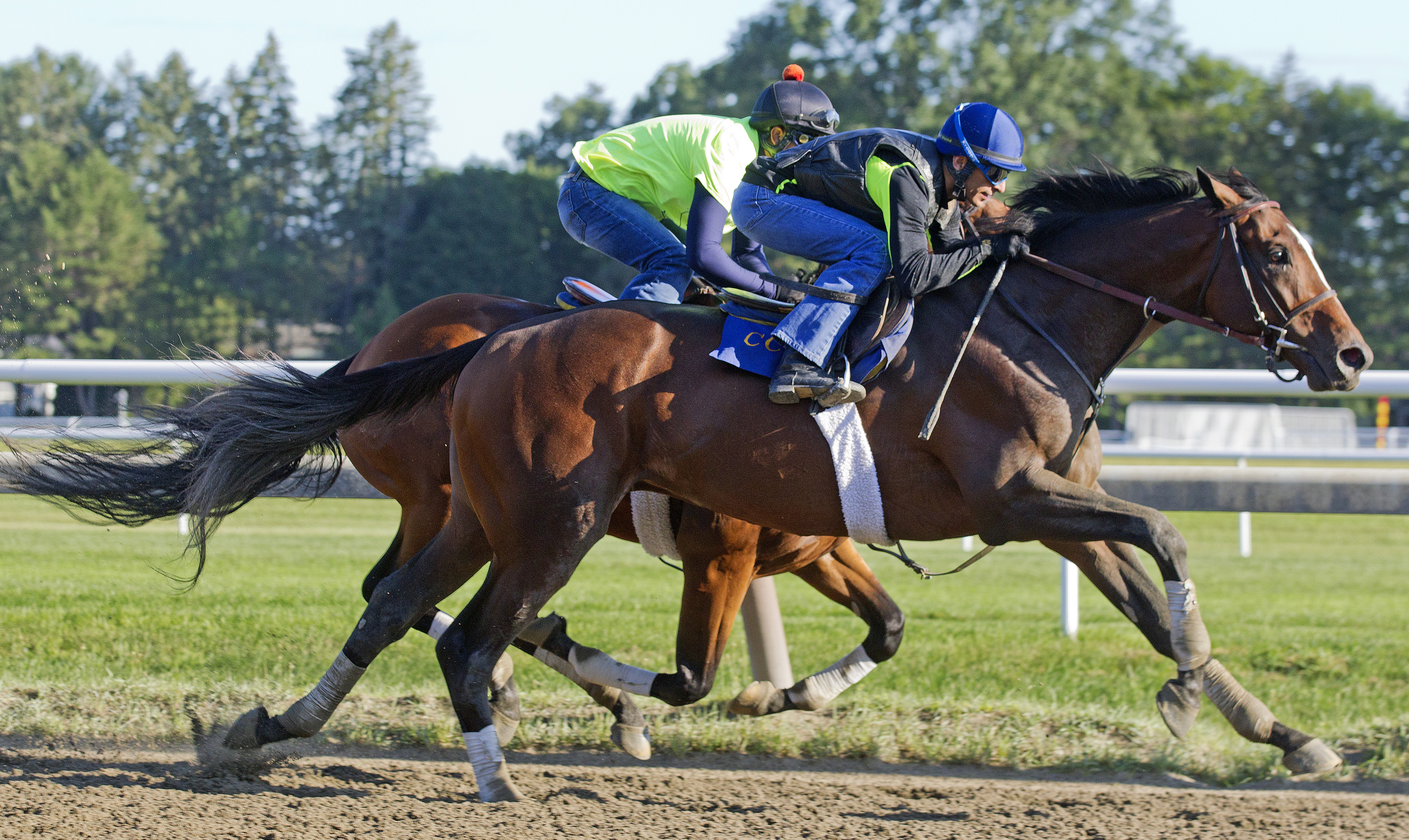 Tonalist trains at Saratoga on July 24