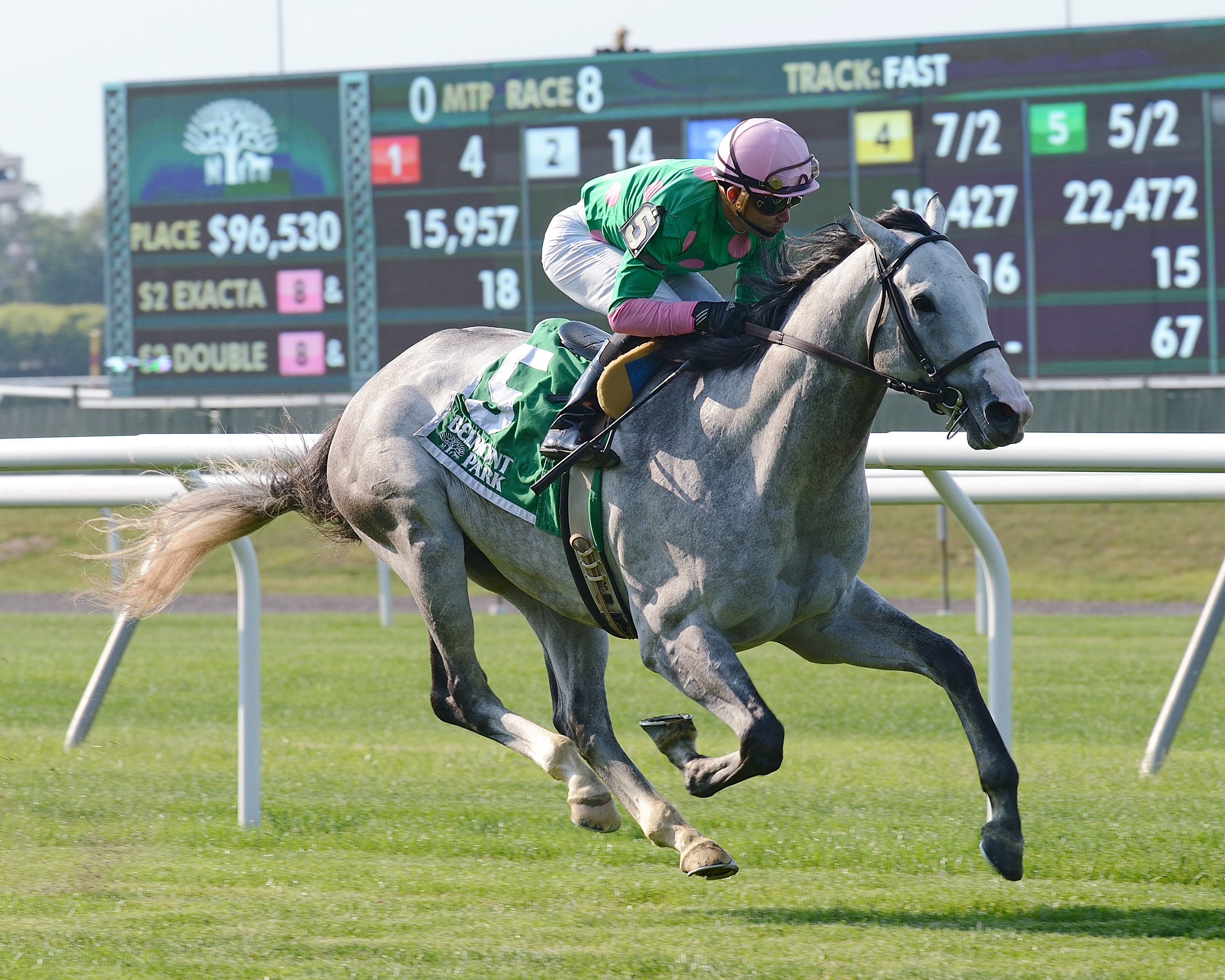 Too Discreet wins the Paradise Creek Stakes