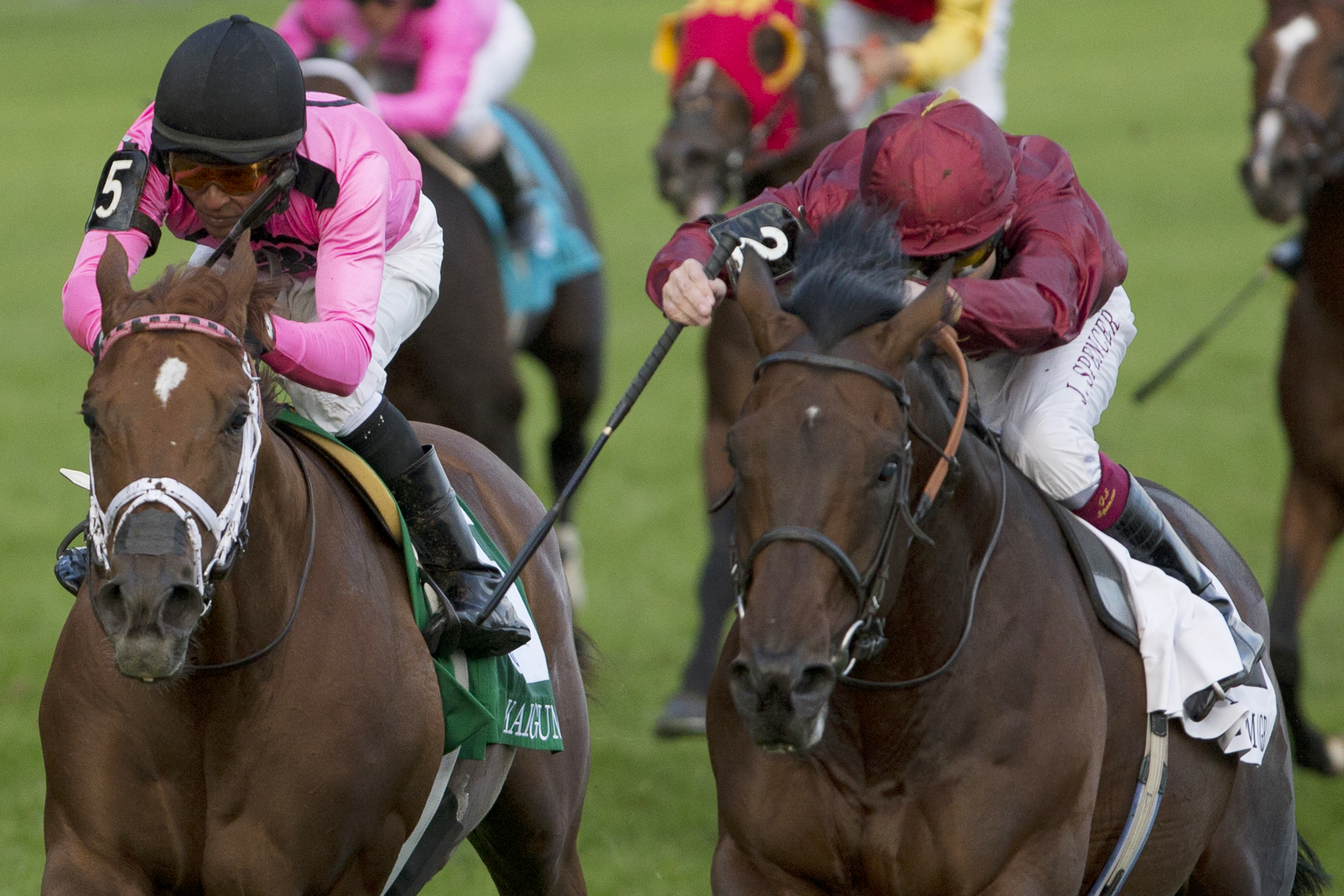 Kaigun finishes second to Trade Storm in the Woodbine Mile