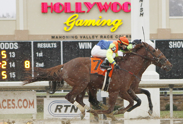 Bobby-s Wicked One finishes second in the Steel Valley Sprint