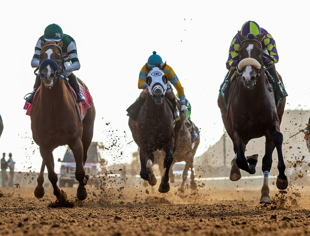 Tripoli (left) finishes second in the 2021 San Diego Handicap at Del Mar