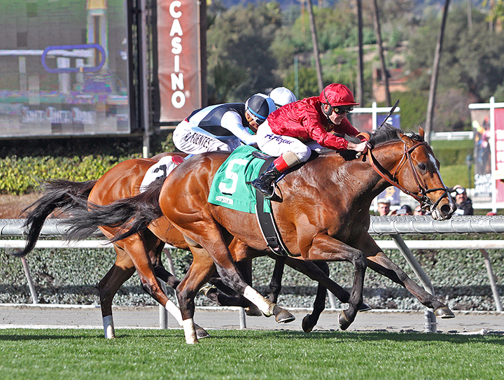 True Valour wins the 2019 Thunder Road Stakes at Santa Anita