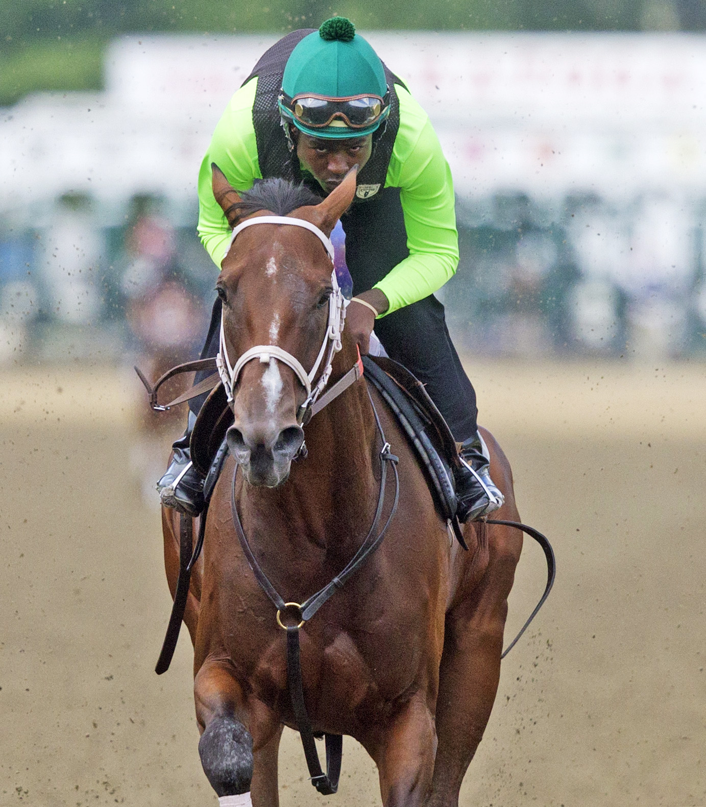 Unbridled Forever trains at Saratoga on August 20