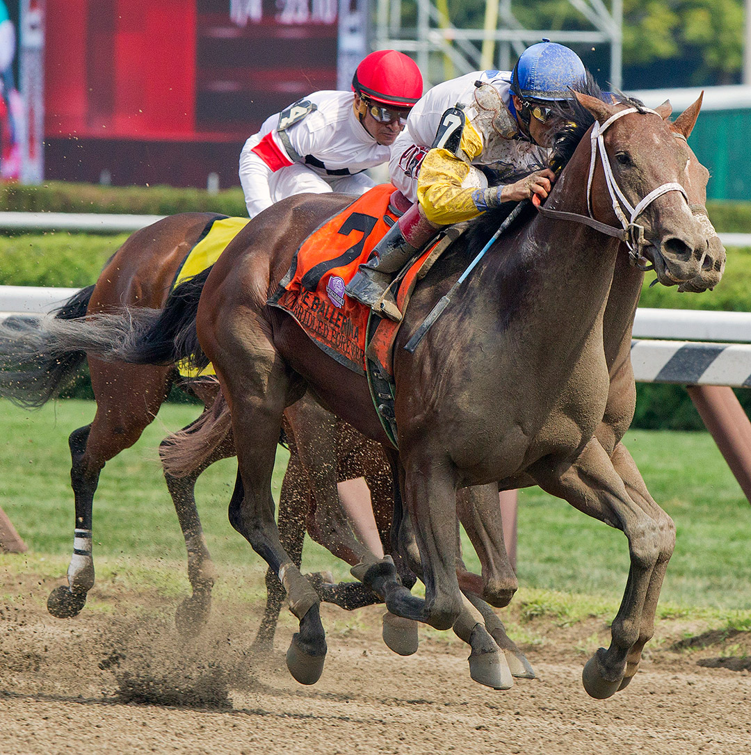 Unbridled Forever wins the 2015 Ballerina Stakes at Saratoga Race Course
