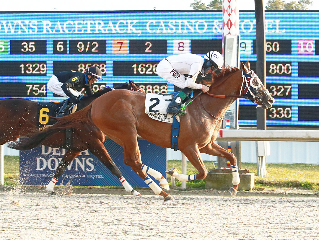 Underpressure wins the 2021 Louisiana Premier Championship at Delta Downs