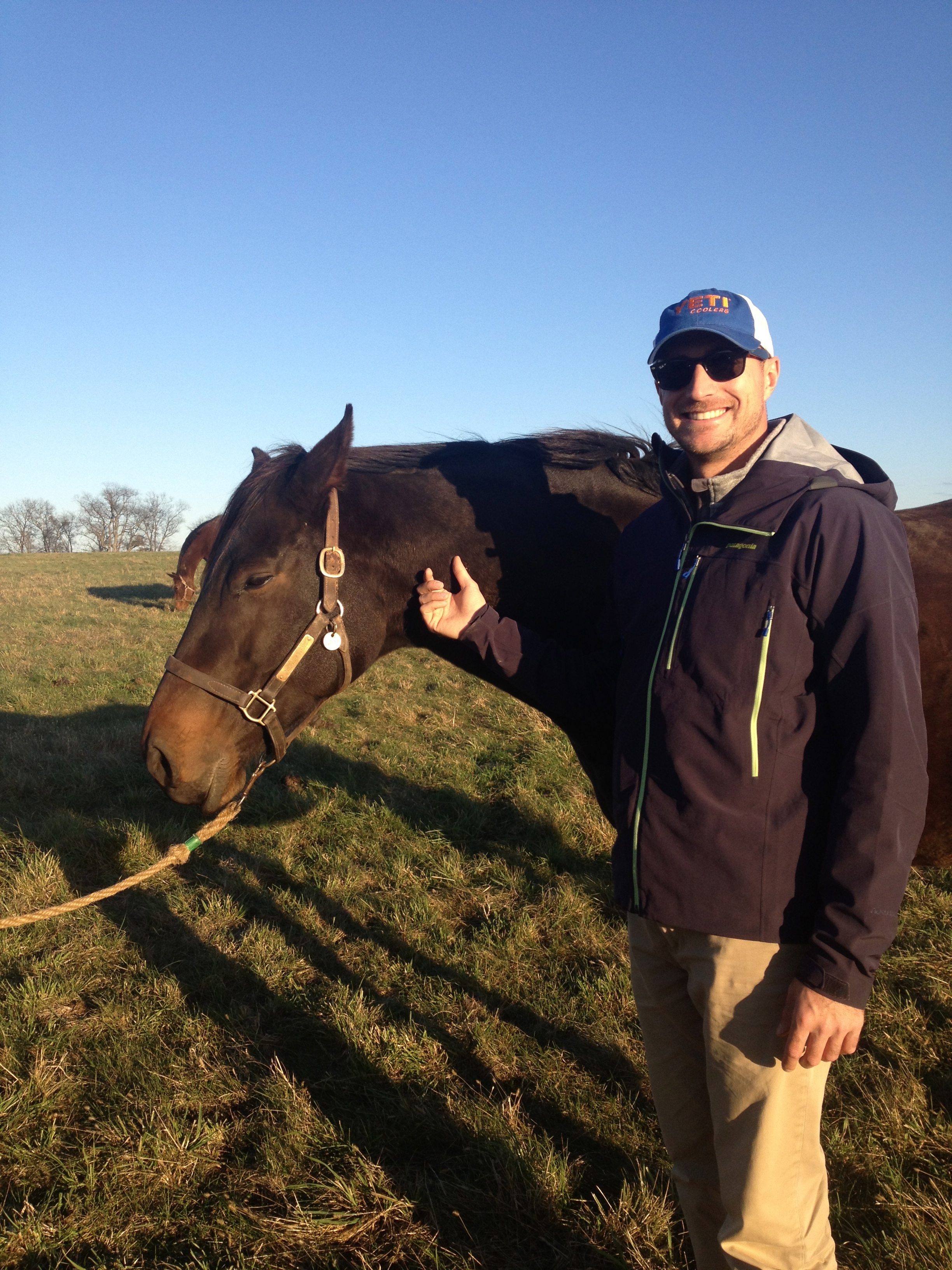 Rocco Baldelli with his broodmare Union Waters