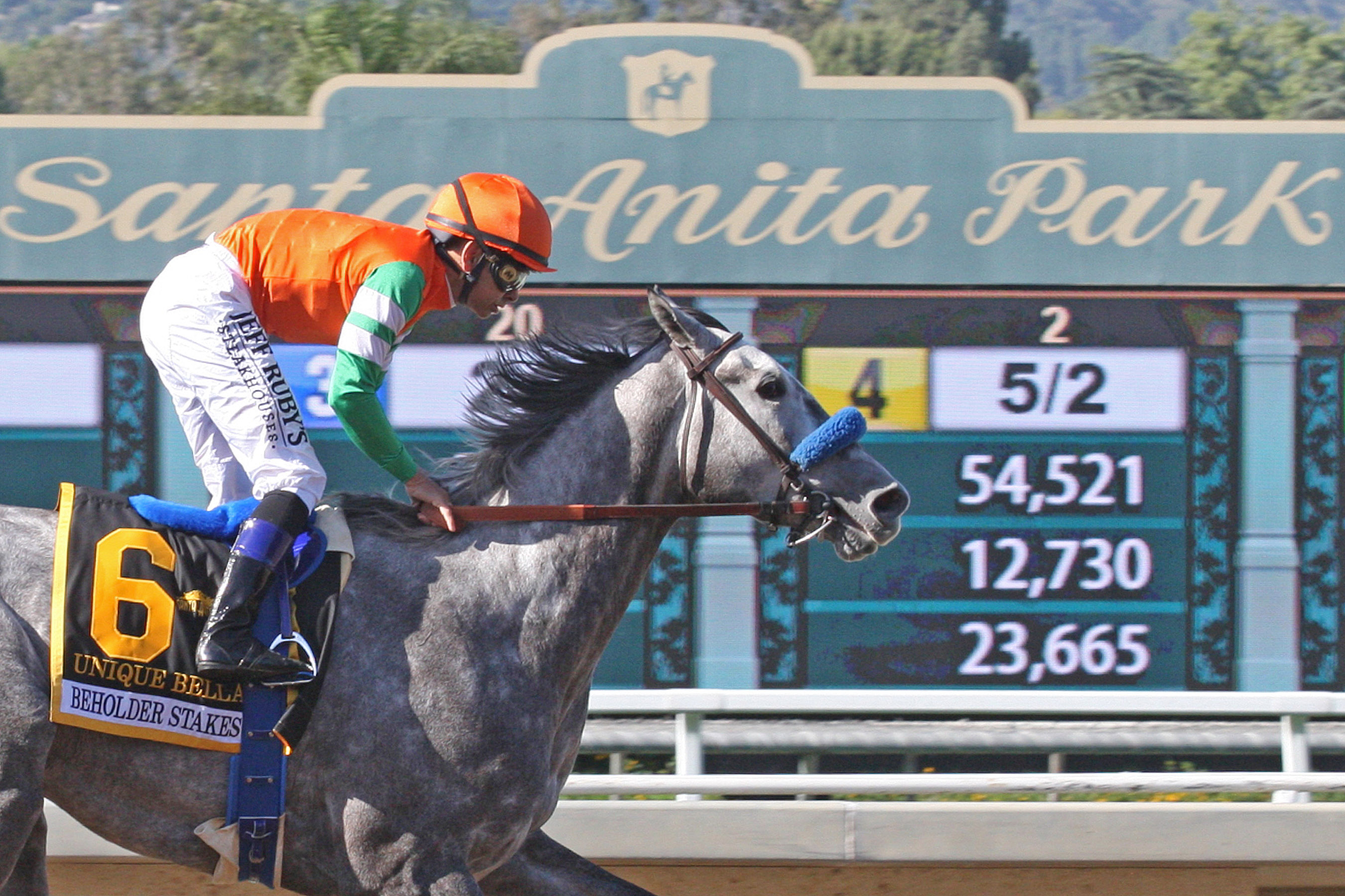 Unique Bella wins 2018 Beholder Mile (Shig)