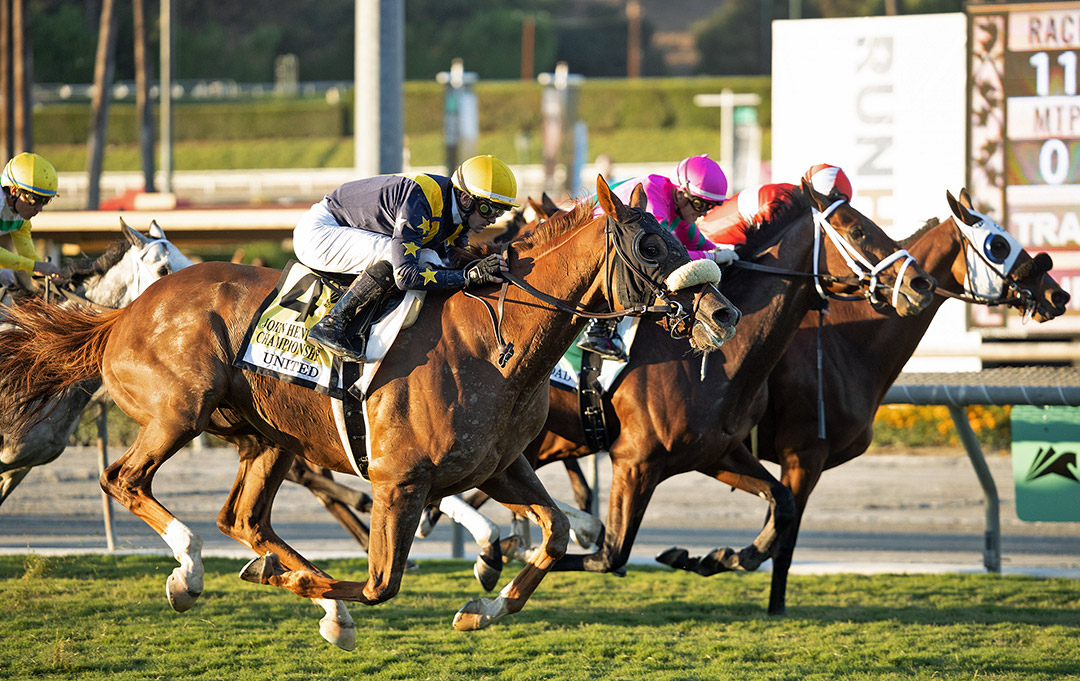 United (4) wins the 2021 John Henry Turf Championship at Santa Anita