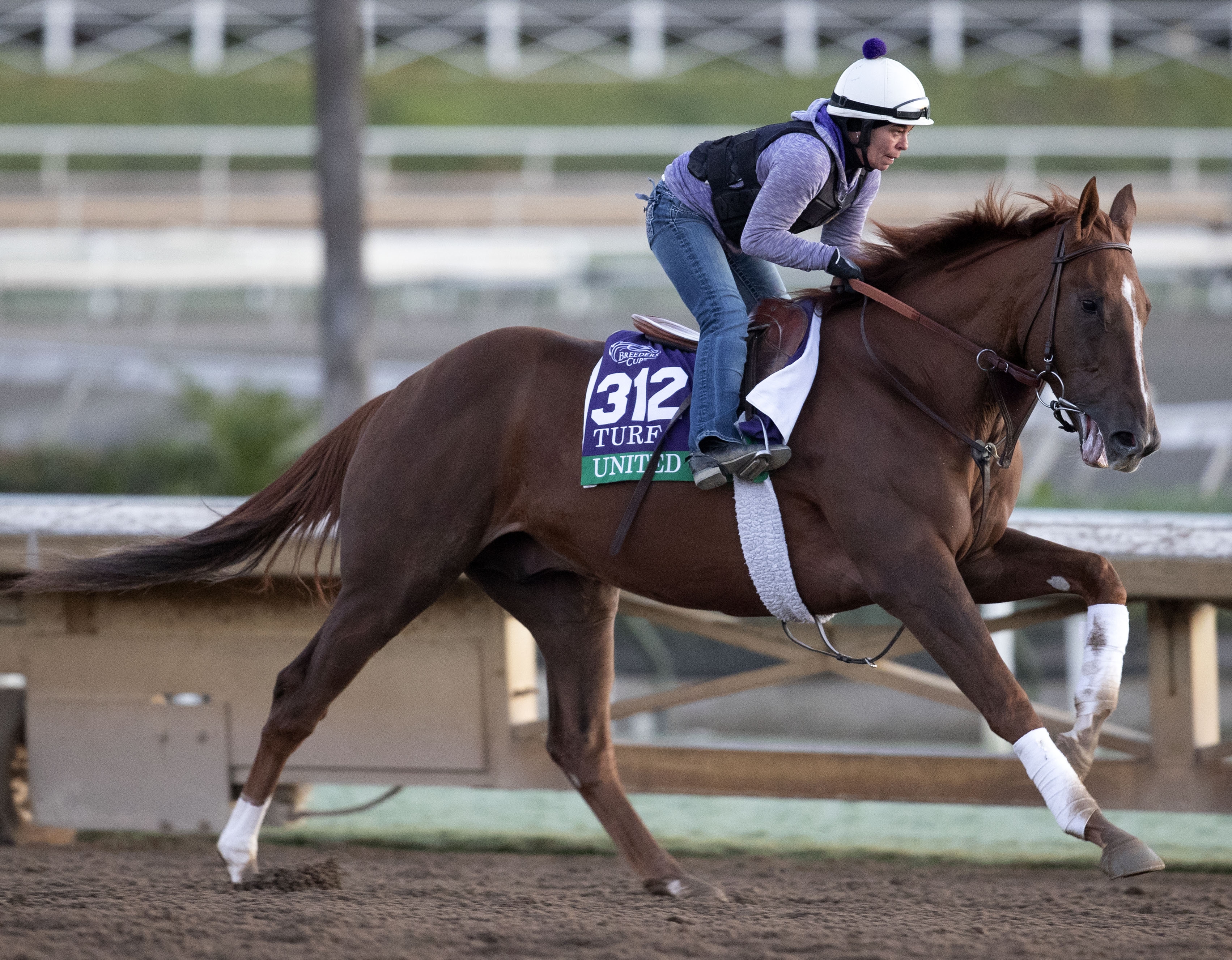 United trains at Santa Anita on 10.28.19