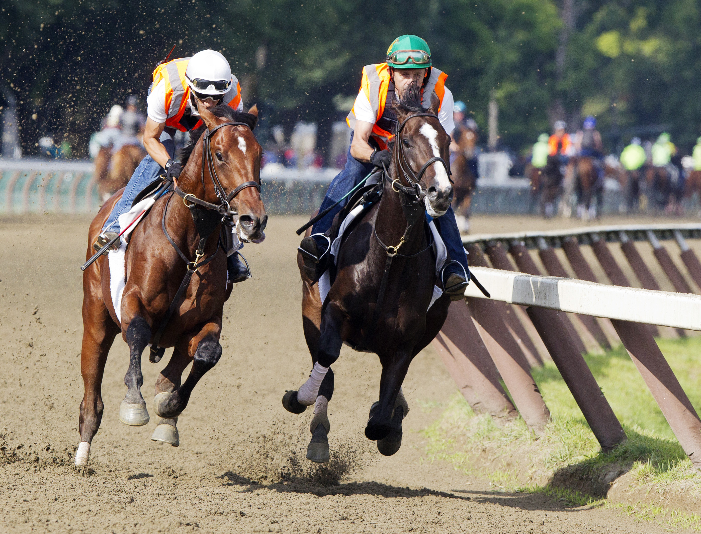Upstart trains at Saratoga on July 25