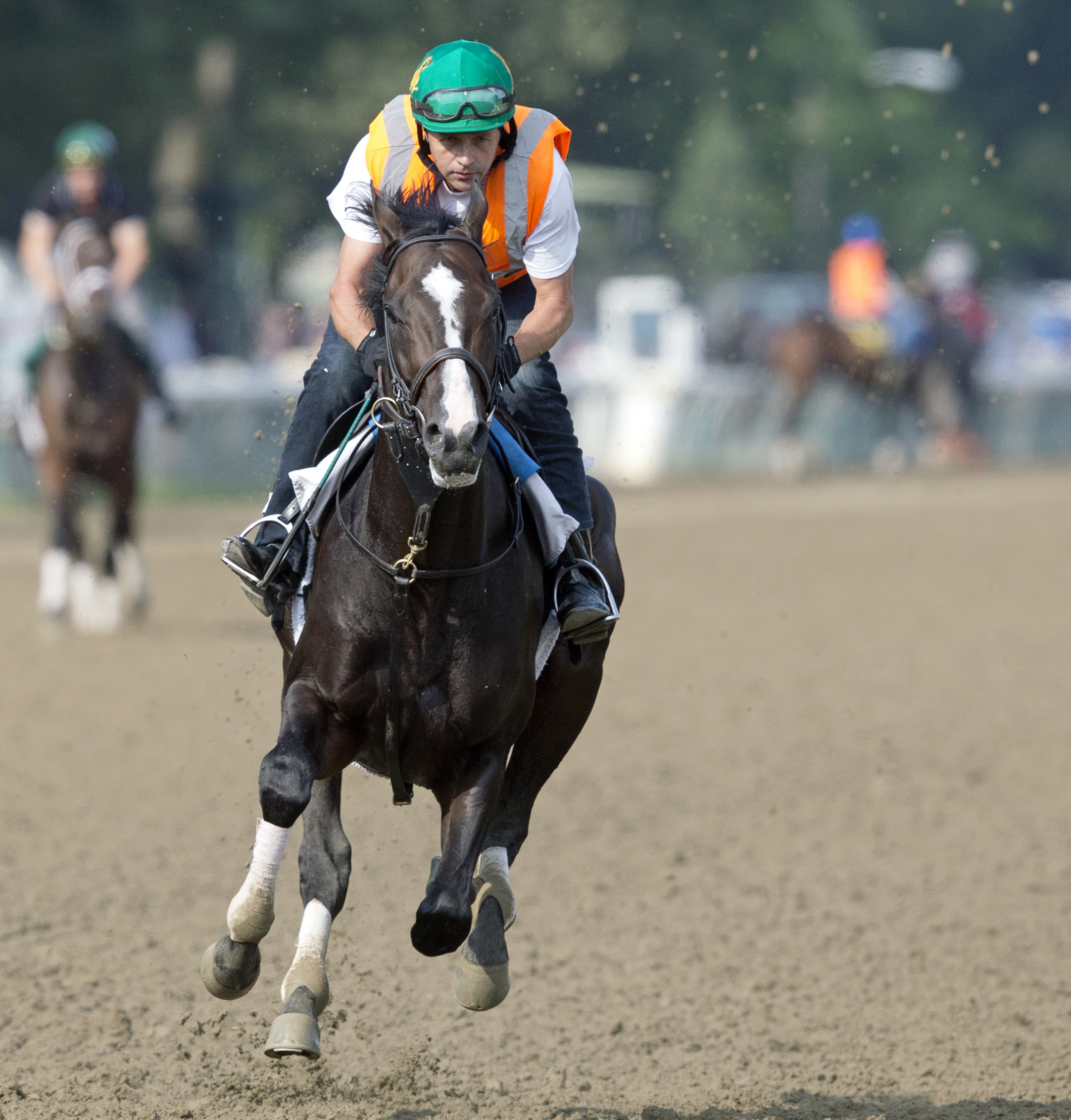 Upstart trains at Saratoga on July 29