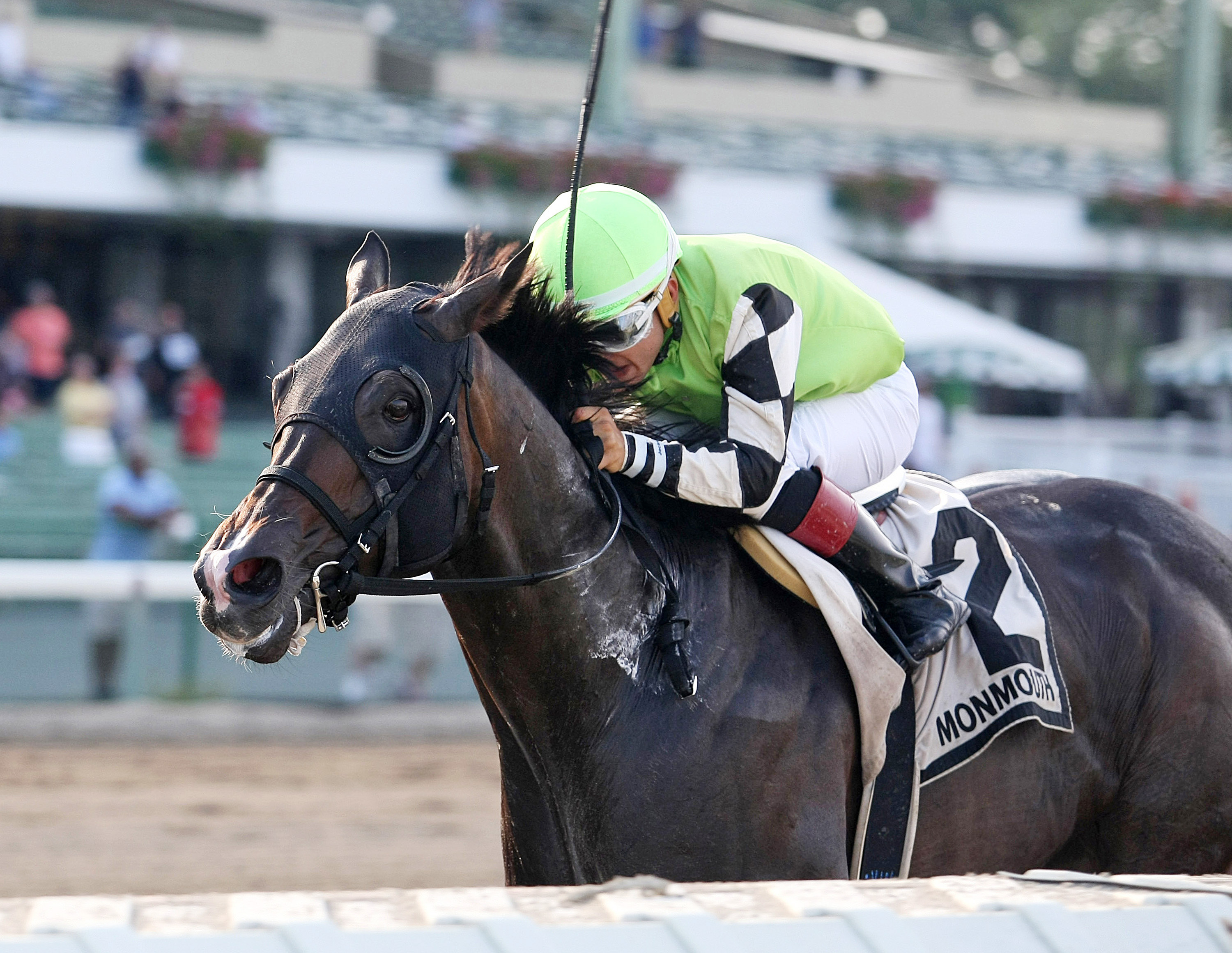 Nik Juarez wins the Philip Iselin Stakes aboard Valid