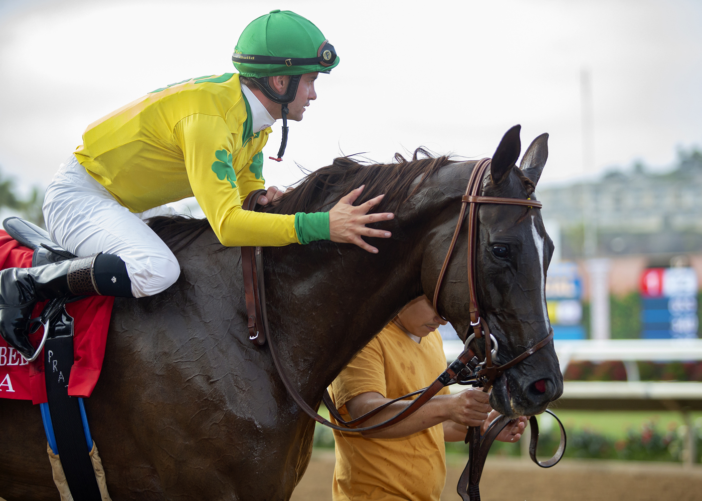 Vasilika after winning the 2019 John C. Mabee Stakes