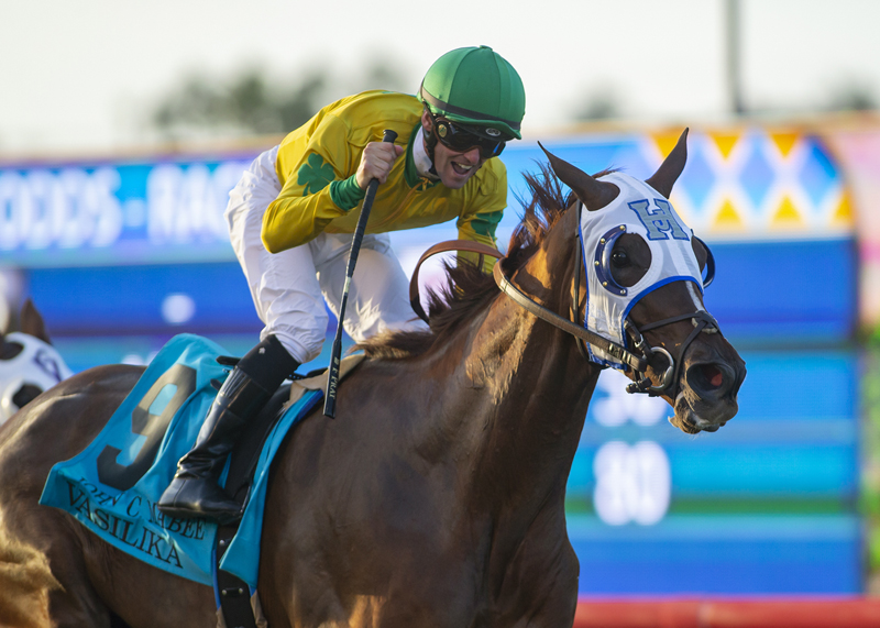 Vasilika wins the 2018 John C. Mabee Stakes
