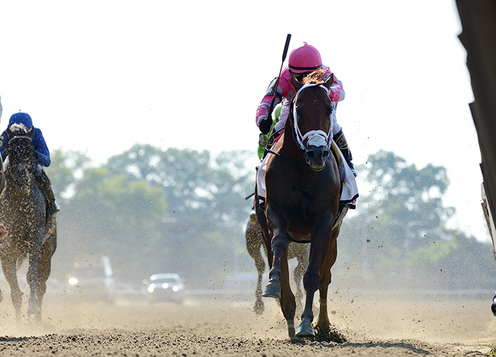 Vekoma wins the 2020 Met Mile at Belmont Park