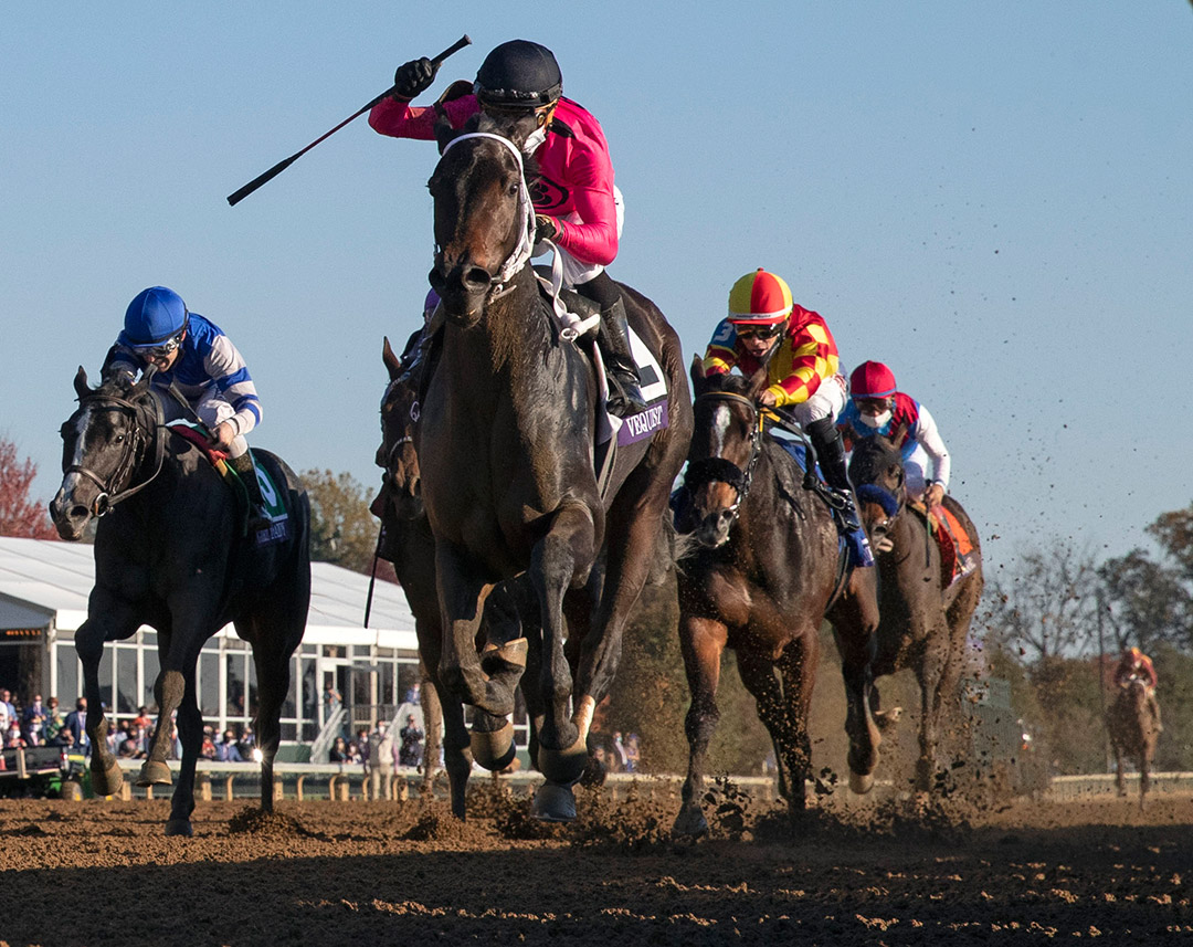 Vequist wins the 2020 Breeders Cup Juvenile Fillies at Keeneland