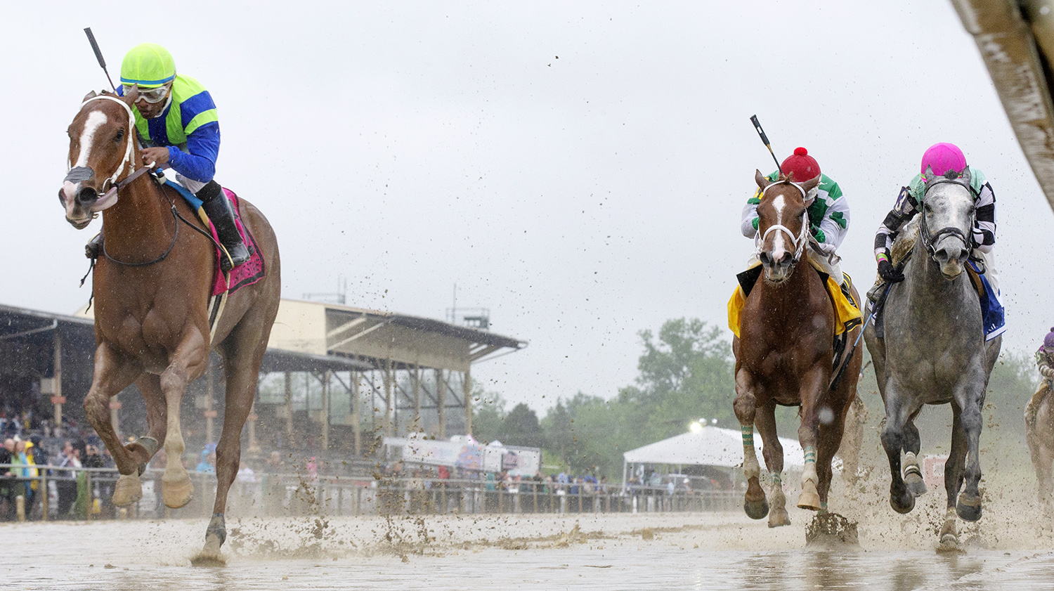 Ms Locust Point finishes third in the Skipat Stakes