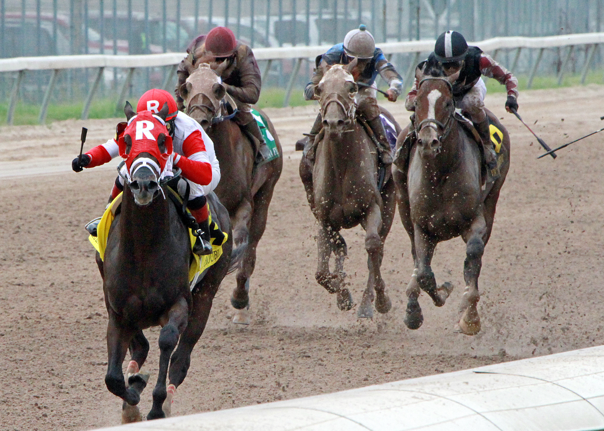 Vicar's in Trouble wins the Super Derby