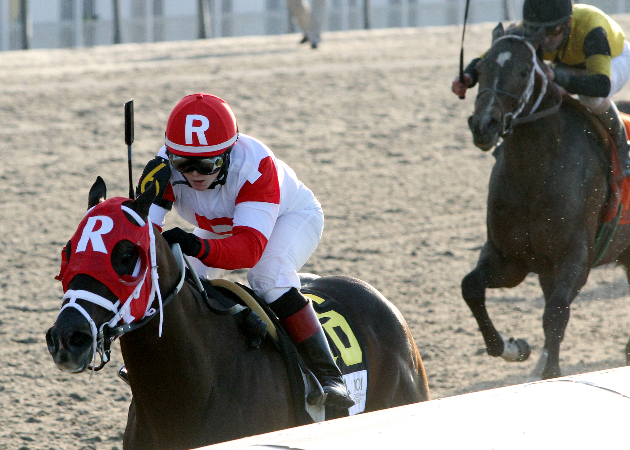 Vicar's In Trouble wins the Louisiana Derby