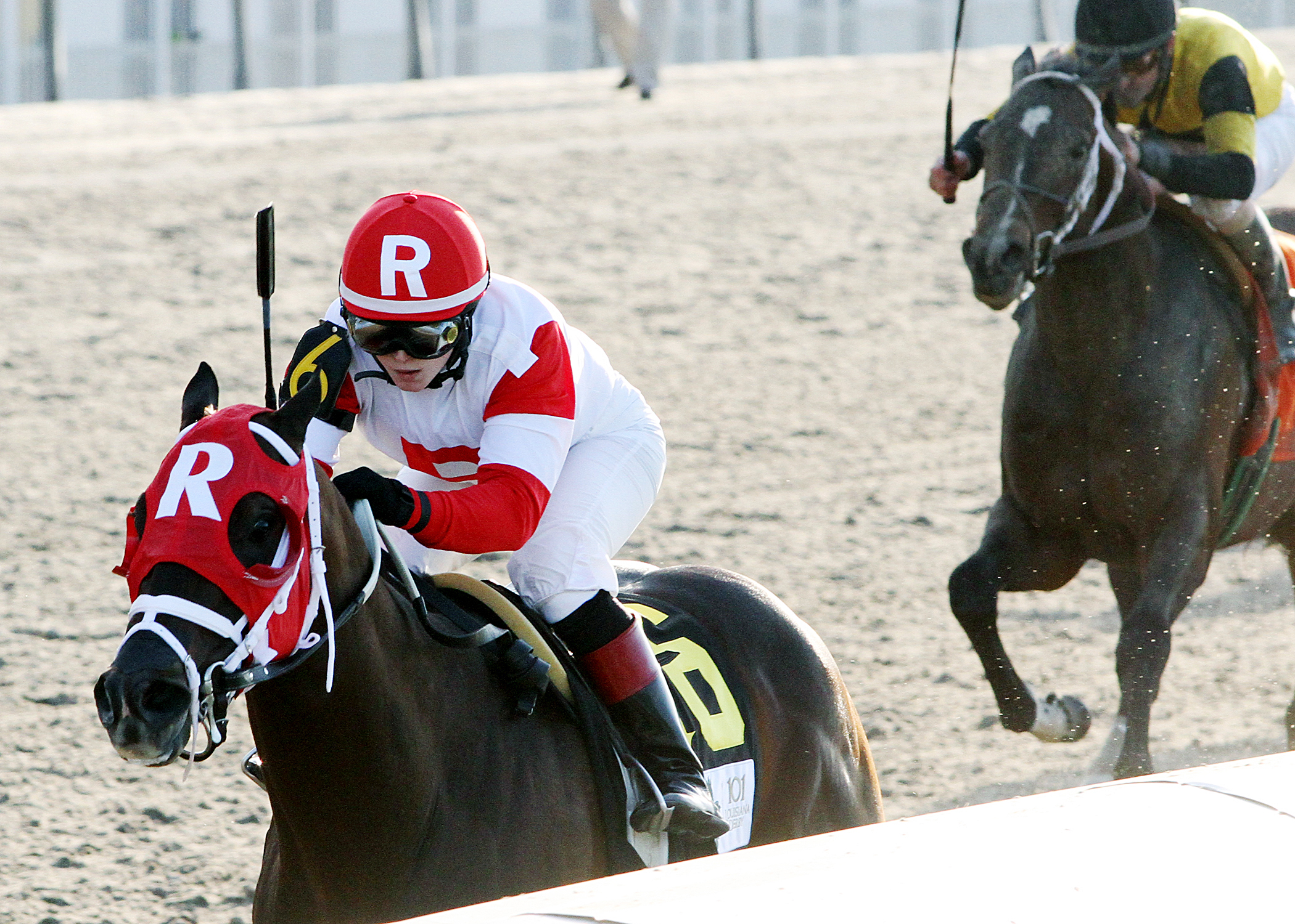 Vicar's In Trouble wins the Louisiana Derby