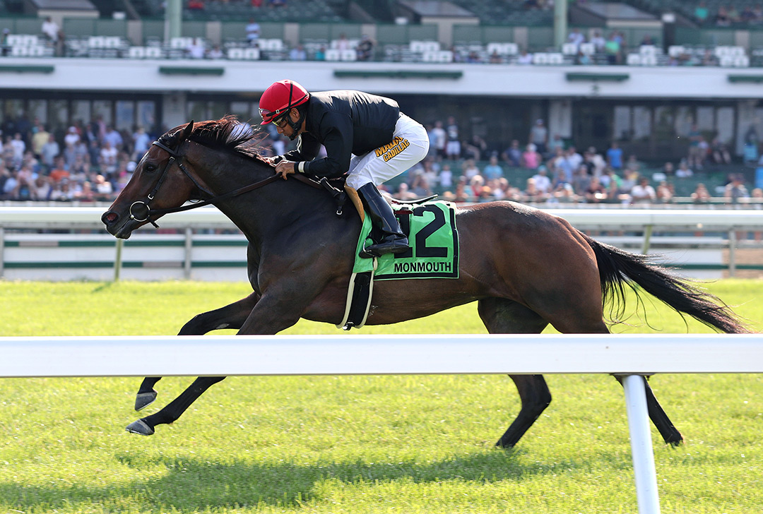 Vigilantes Way wins the 2021 Eatontown Stakes at Monmouth Park