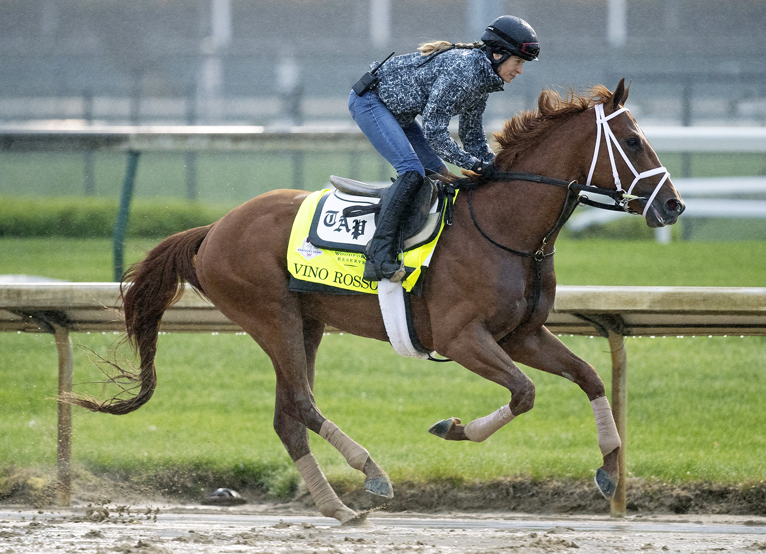 Vino Rosso trains at Churchill on April 24