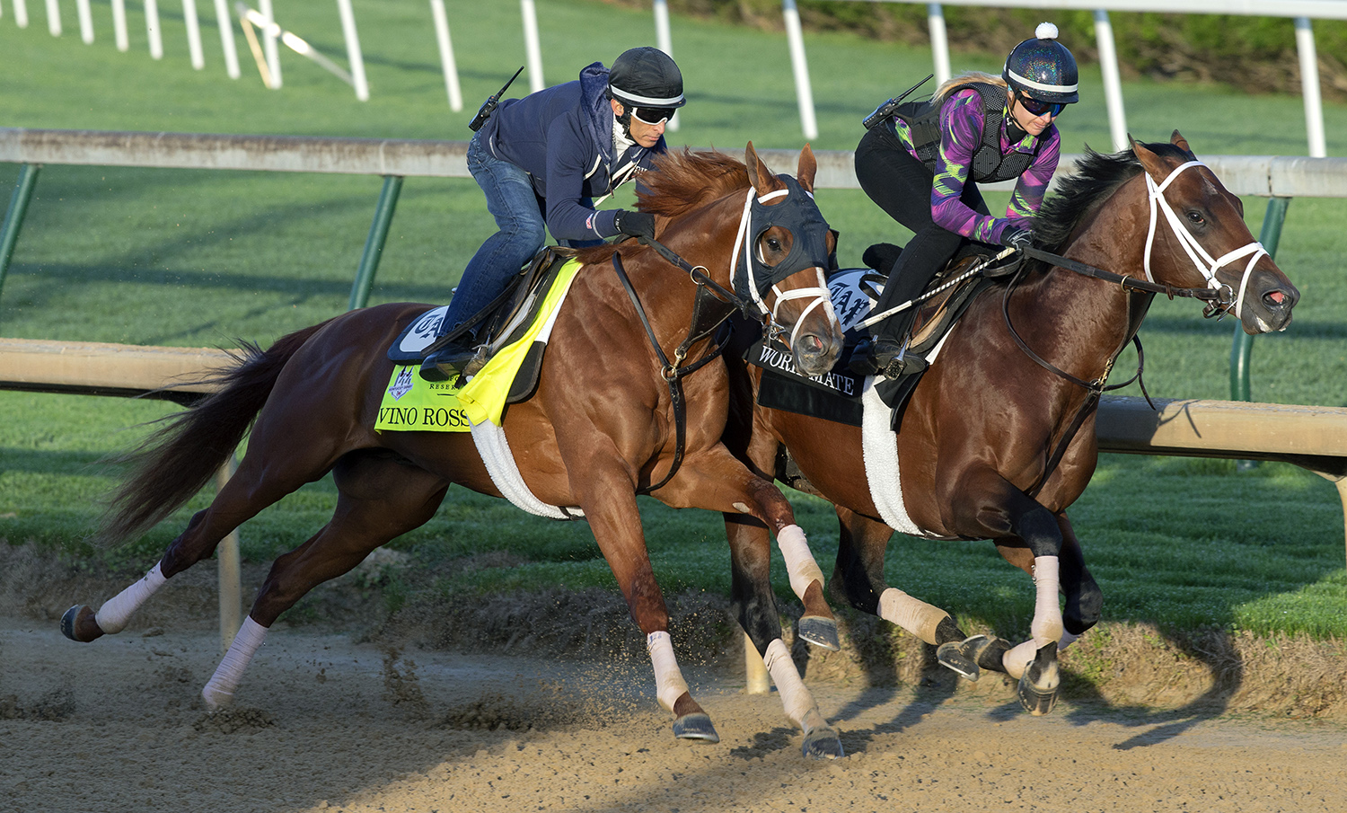 Vino Rosso and Outplay train at Churchill on April 27