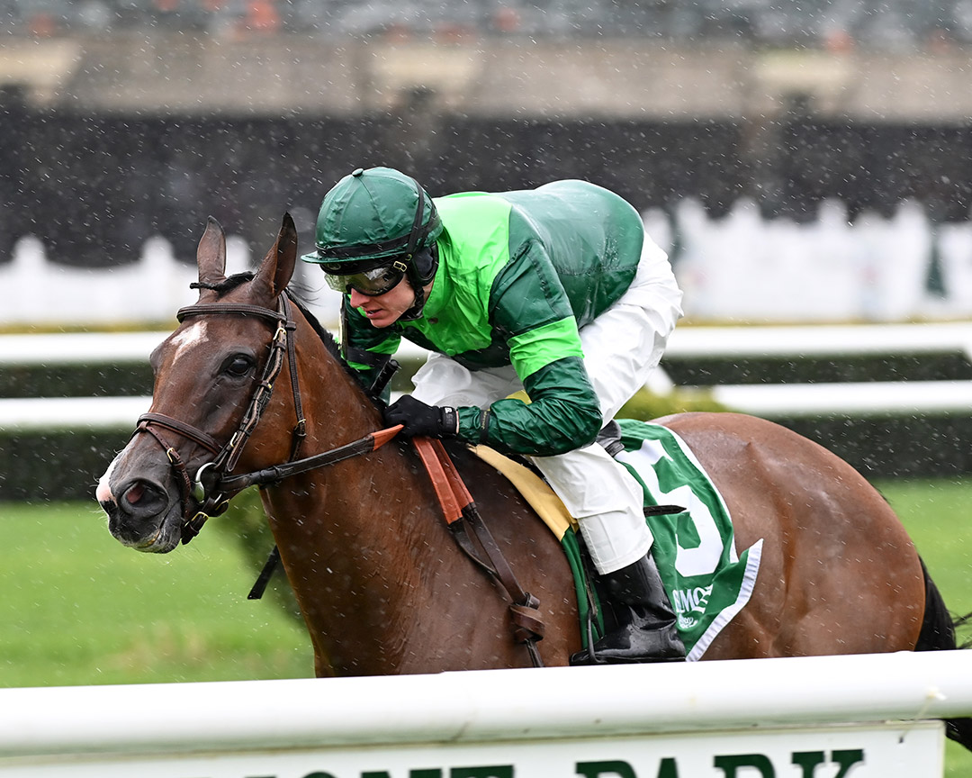 Virginia Joy wins the 2022 Sheepshead Bay Stakes at Belmont Park